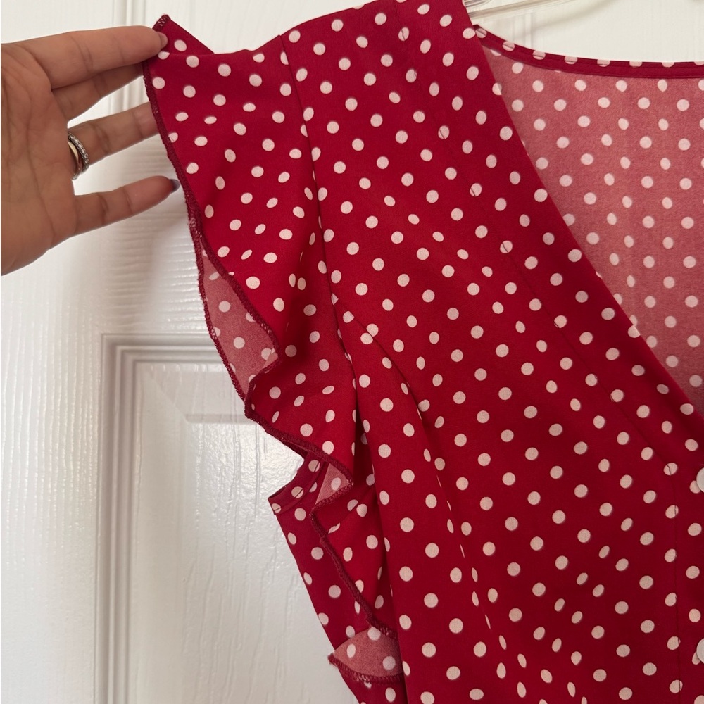 Polka Dot Red Dress - Picture 2 of 4